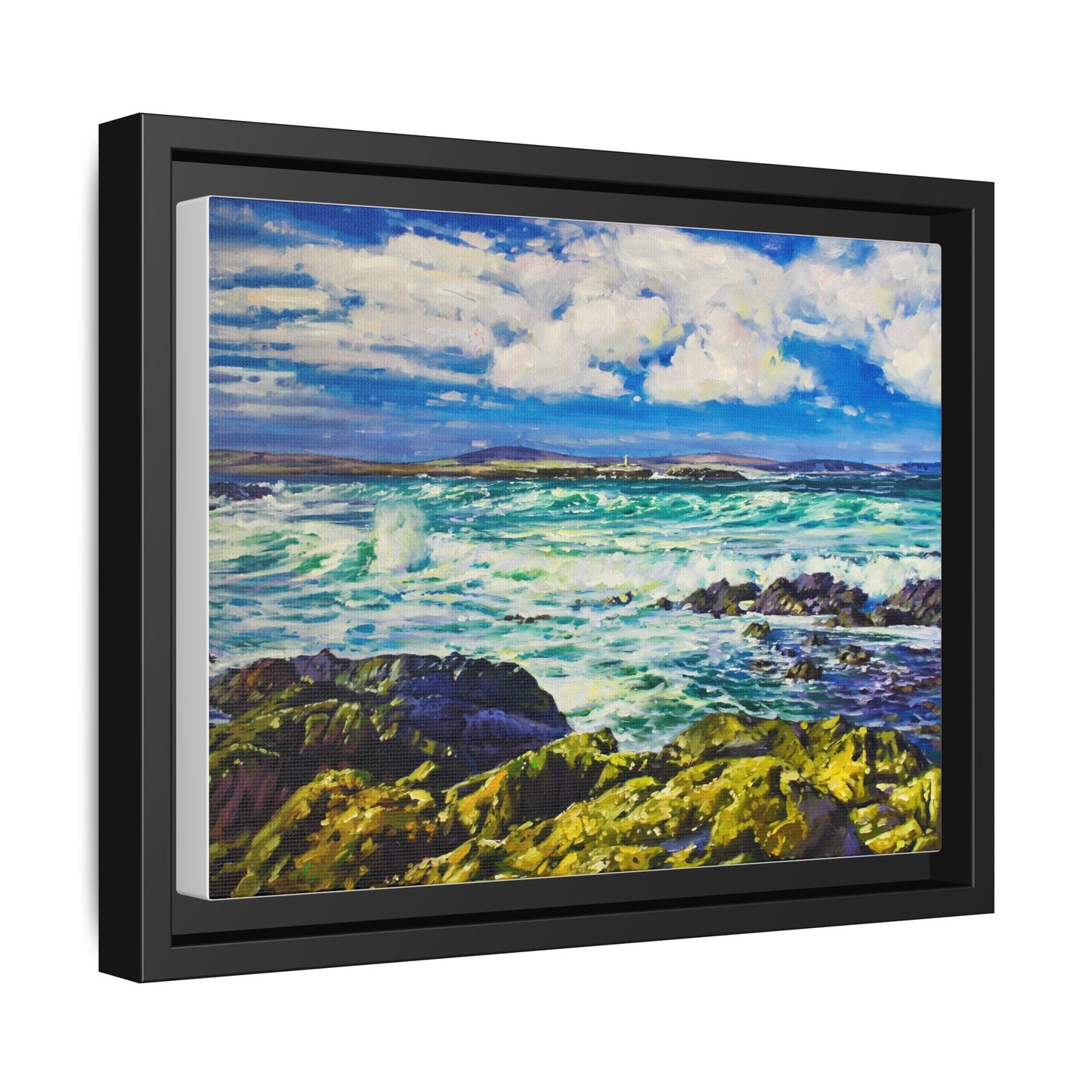 Ballyglass Lighthouse Erris wall art featuring the stunning coastal lighthouse, framed in premium materials for a perfect addition to any living space.