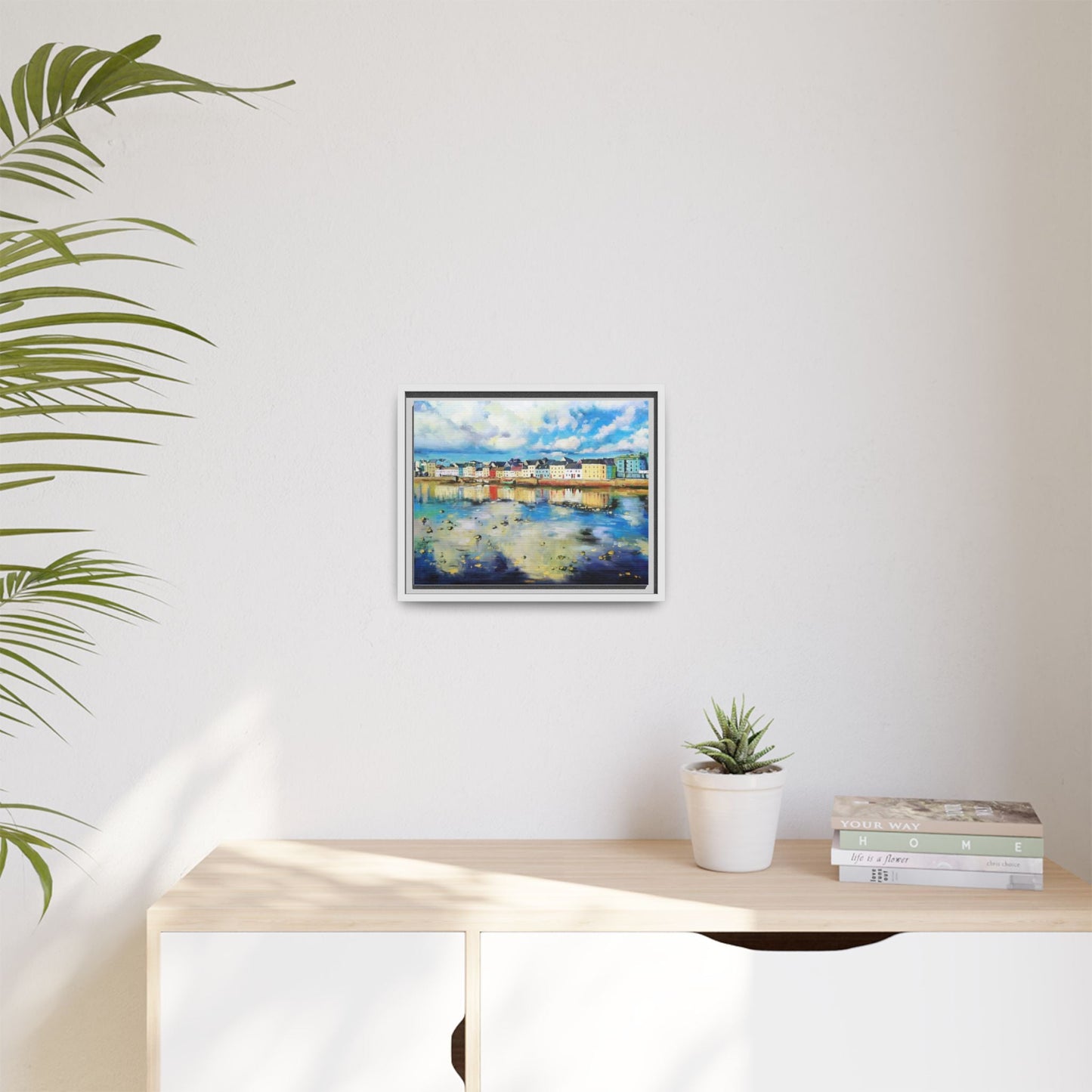 Galway Reflections wall art featuring serene Irish landscapes and water reflections, framed in premium quality wood.