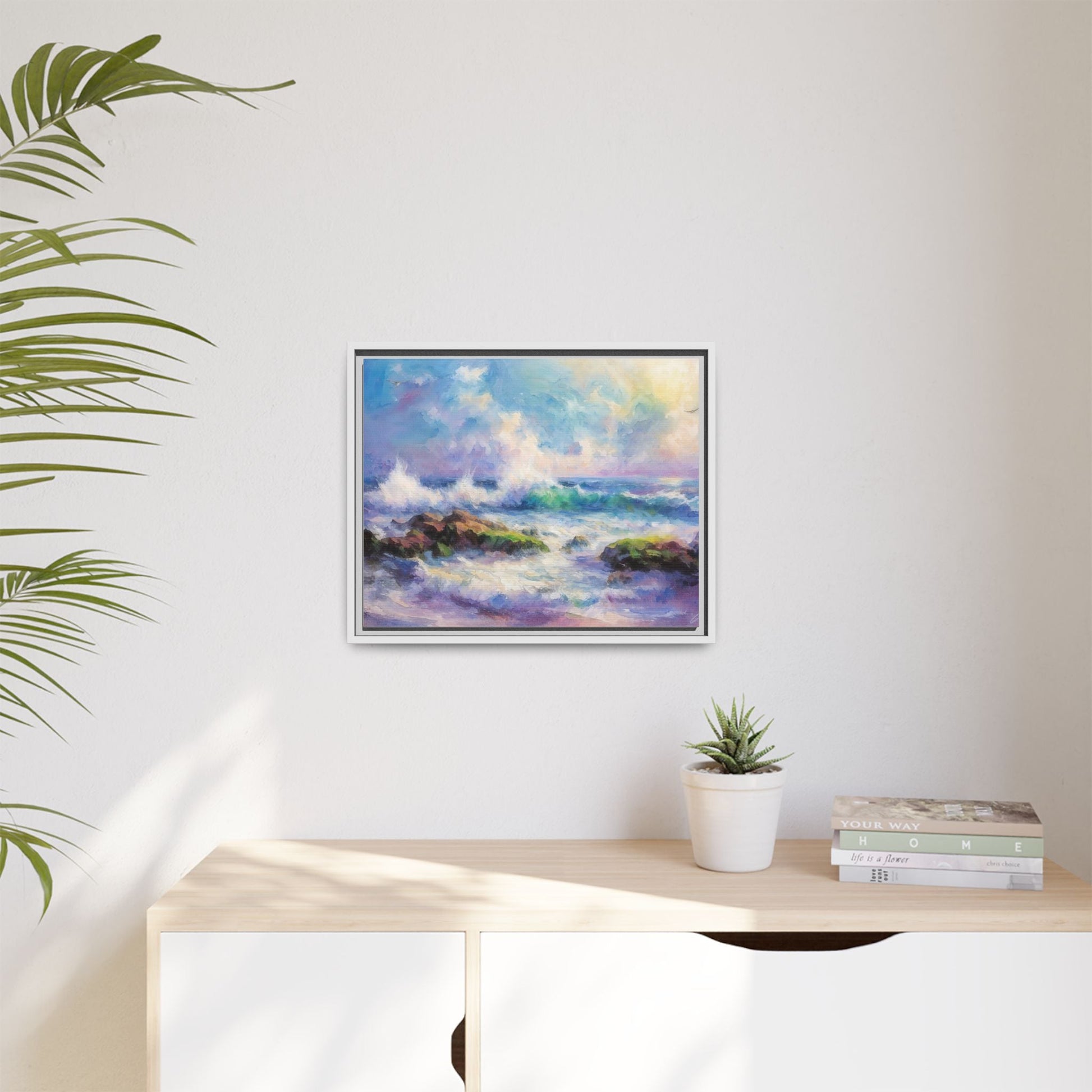 Achill Shoreline wcol wall art showcasing the stunning Irish coastal landscape, printed on high-quality canvas for a timeless and serene addition to your home décor.