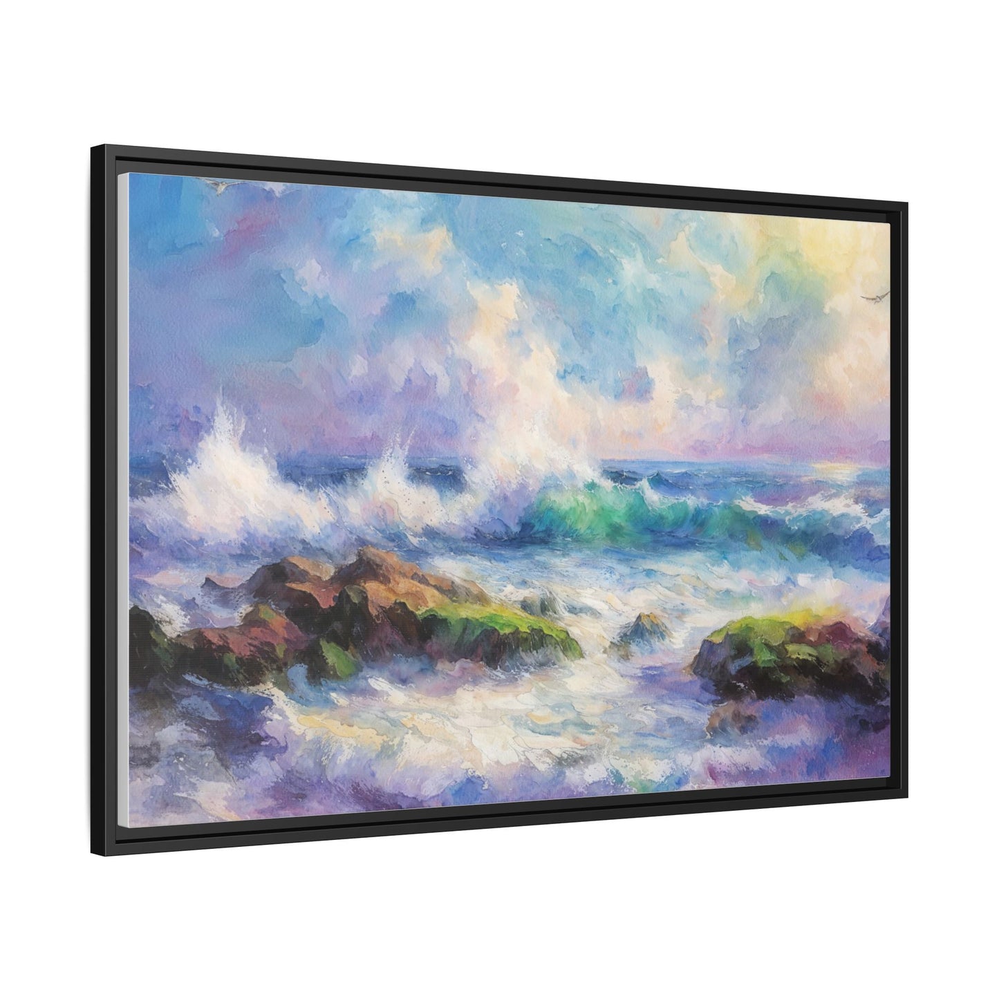 Achill Shoreline wcol wall art showcasing the stunning Irish coastal landscape, printed on high-quality canvas for a timeless and serene addition to your home décor.