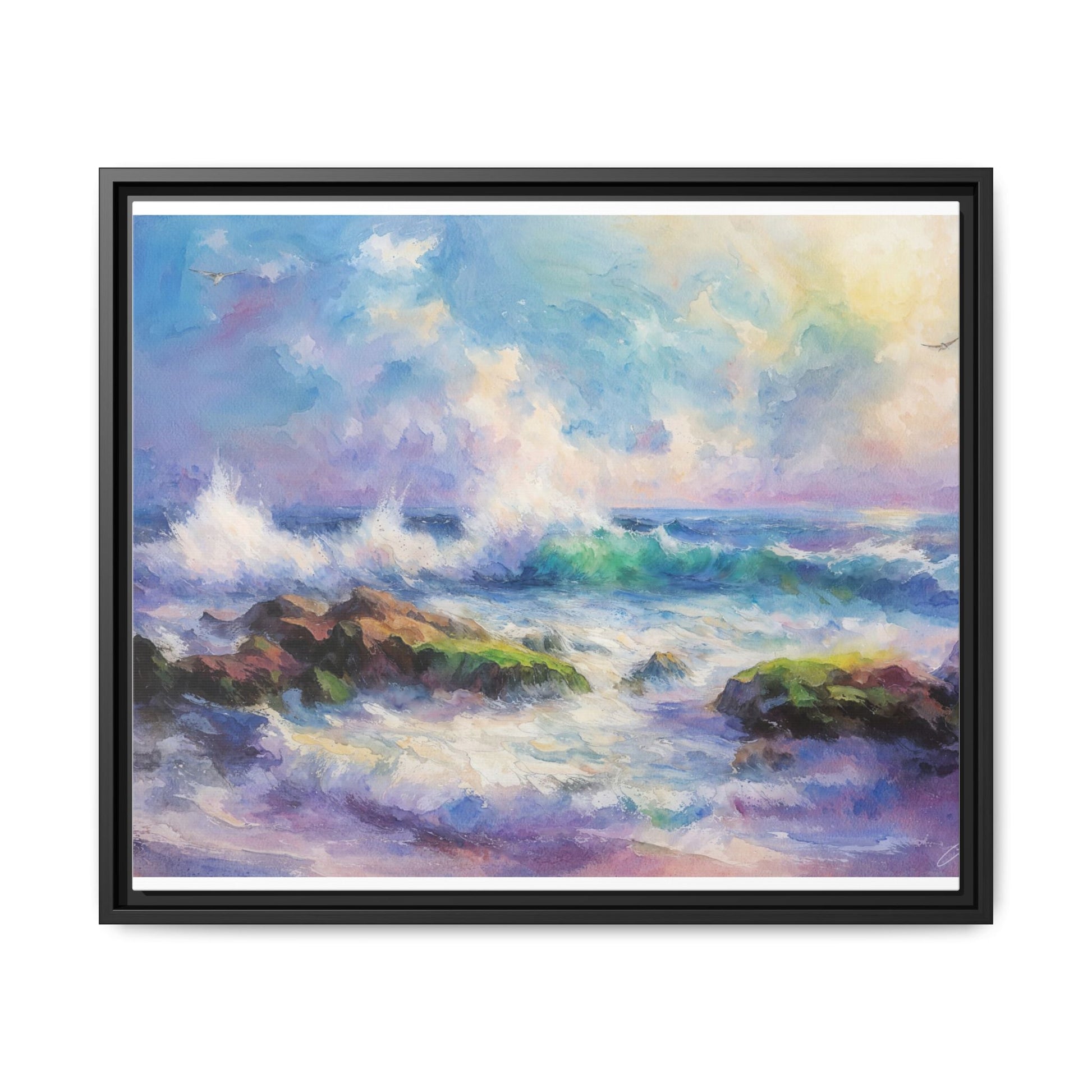 Achill Shoreline wcol wall art showcasing the stunning Irish coastal landscape, printed on high-quality canvas for a timeless and serene addition to your home décor.