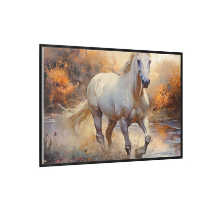 Arabian Horse – Elegant Pinewood Framed Wall Art for Timeless Décor