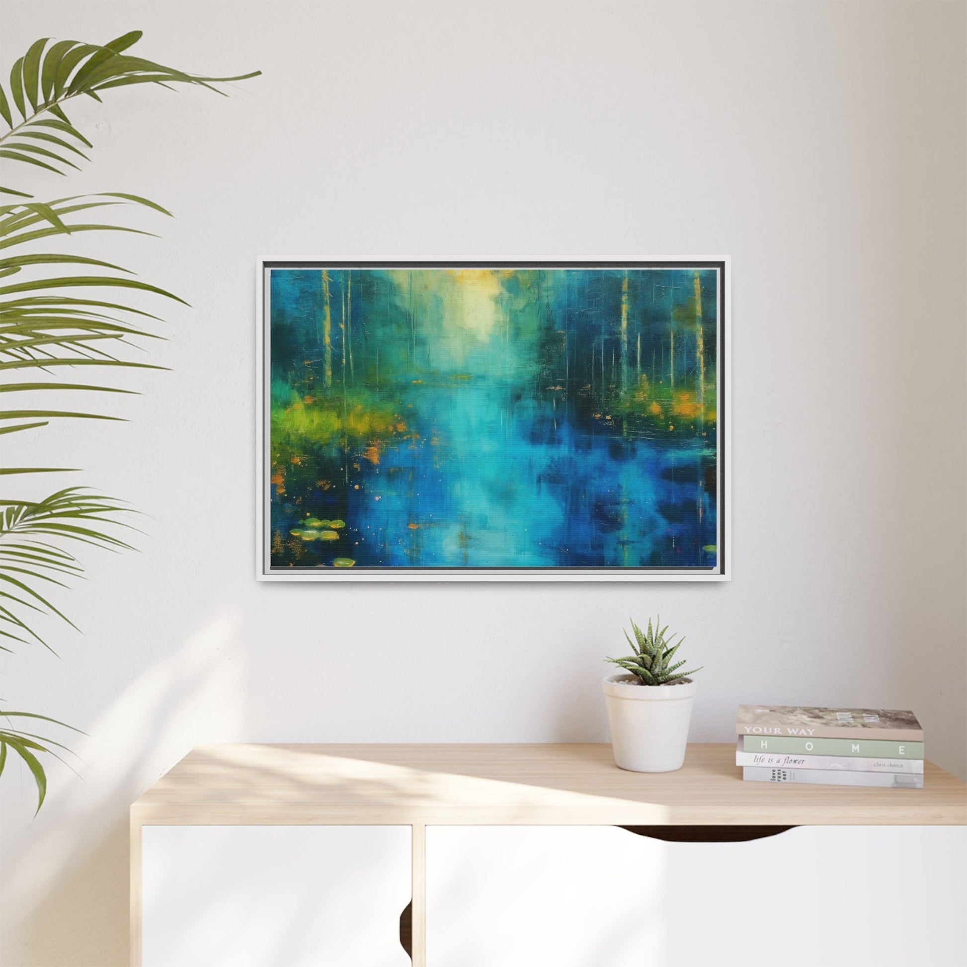 Symphony in Blue - Vibrant Abstract Canvas Print for Stylish Home Décor