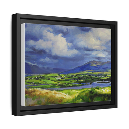 Connemara Fields - Stunning Irish landscape canvas print showcasing the serene beauty of Connemara's fields.