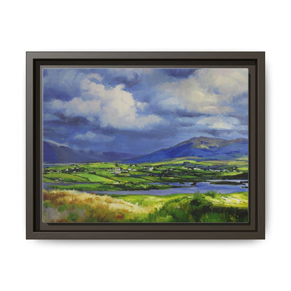 Connemara Fields - Stunning Irish landscape canvas print showcasing the serene beauty of Connemara's fields.