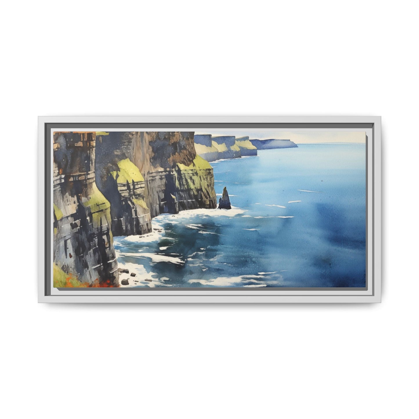 Cliffs of Moher Midday Sun - Beautiful Coastal Landscape Canvas Print