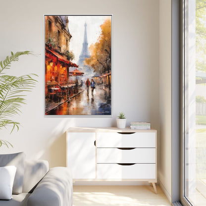 Eiffel Tower wall art featuring the iconic Paris landmark, printed on high-quality canvas to bring timeless beauty and elegance to your home décor.