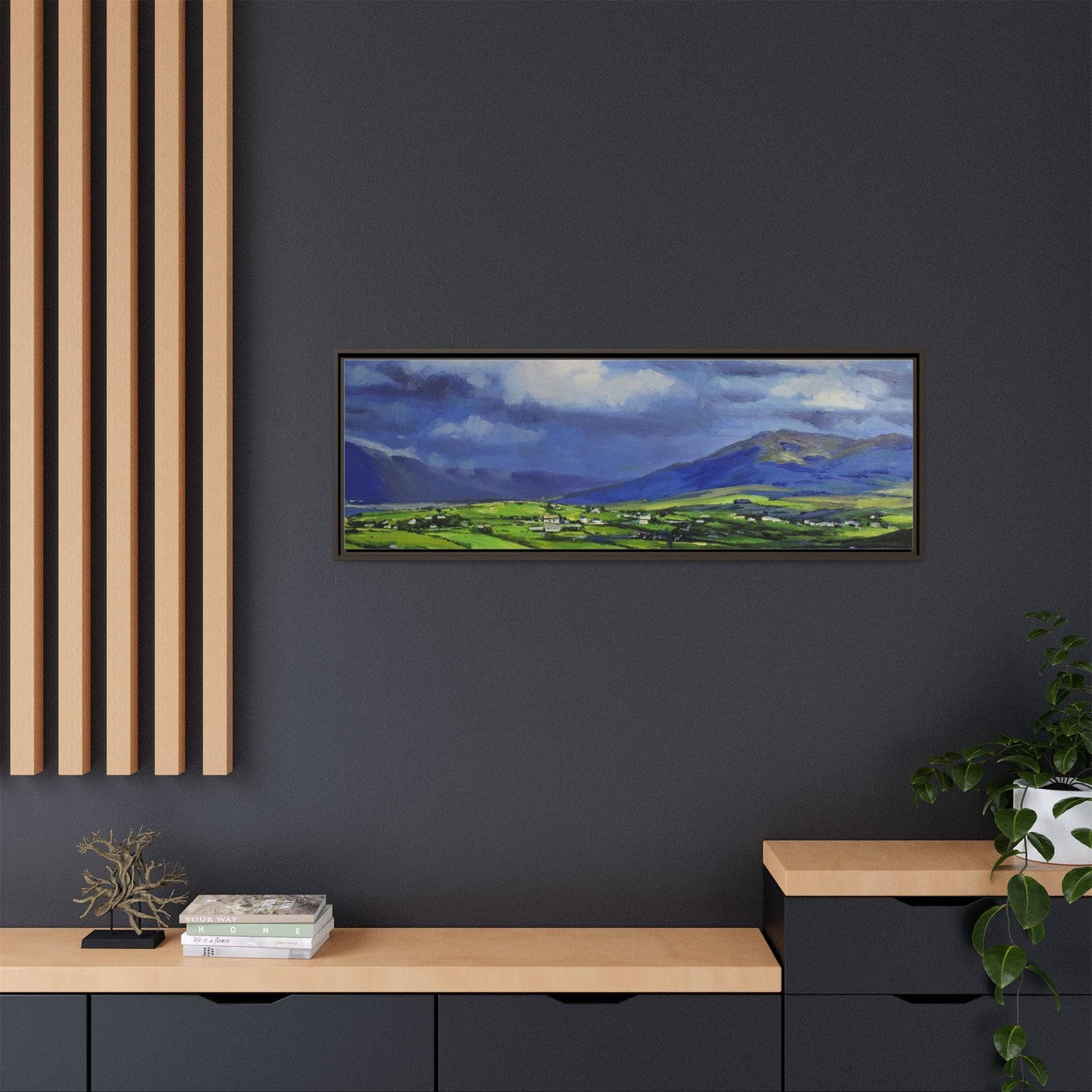 Connemara Fields - Stunning Irish landscape canvas print showcasing the serene beauty of Connemara's fields.