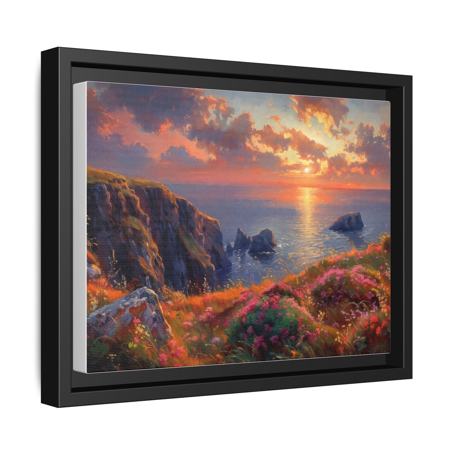 End of The Day wall art featuring a serene sunset landscape, printed on high-quality canvas to bring peaceful beauty and warmth to your home décor.