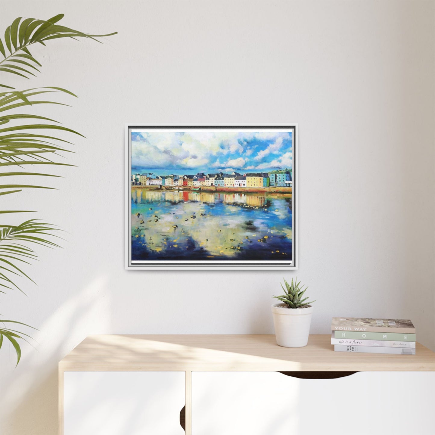 Galway Reflections wall art featuring serene Irish landscapes and water reflections, framed in premium quality wood.