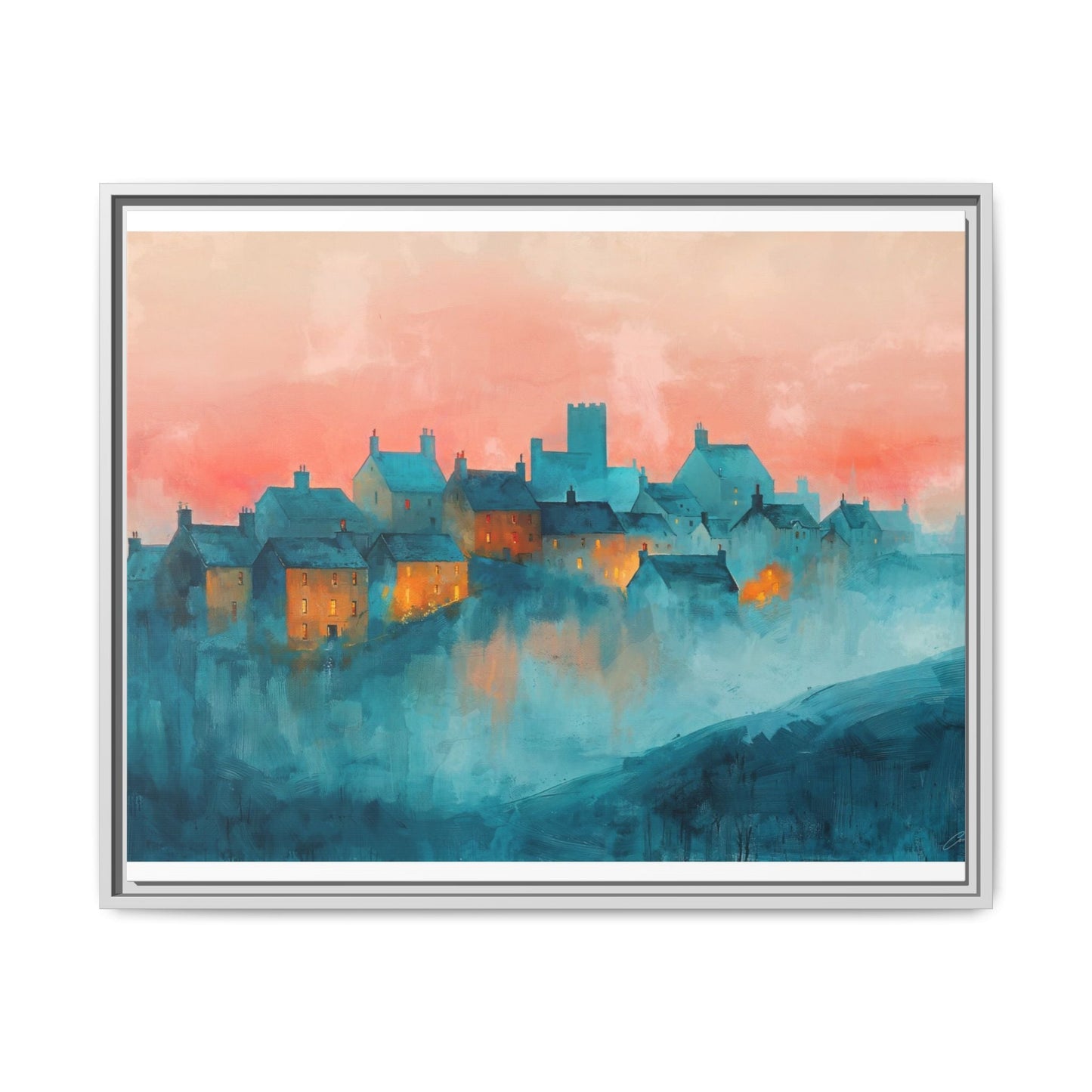 A Castle Town - Beautiful Landscape Canvas Print for Home Décor