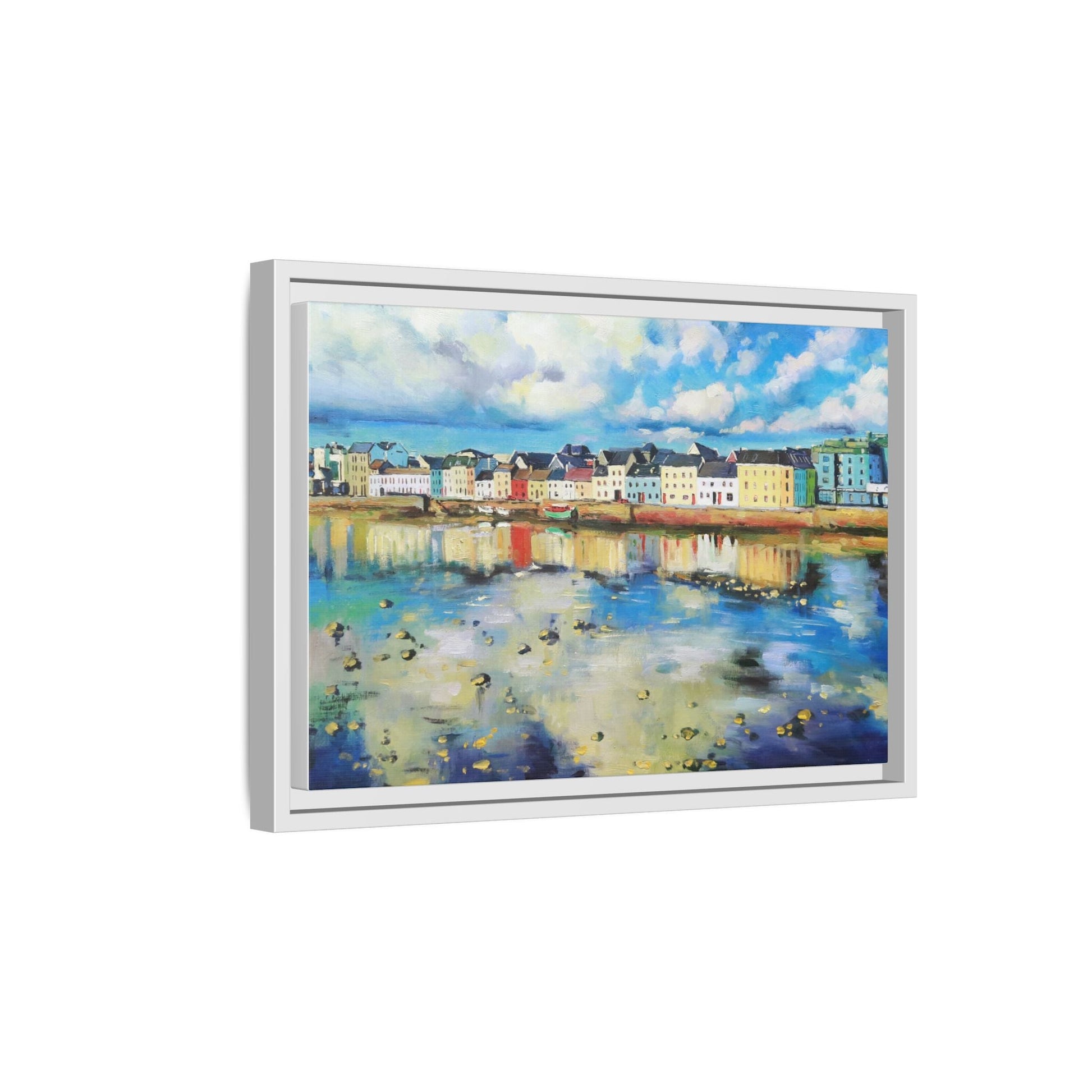 Galway Reflections wall art featuring serene Irish landscapes and water reflections, framed in premium quality wood.