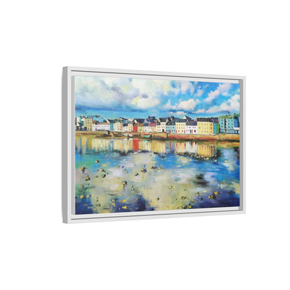 Galway Reflections wall art featuring serene Irish landscapes and water reflections, framed in premium quality wood.