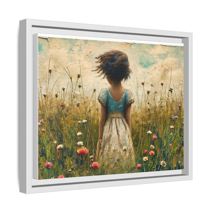 Young Girl In Flowers Wall Art - Graceful Portrait of Girl Surrounded by Flowers for Home Décor