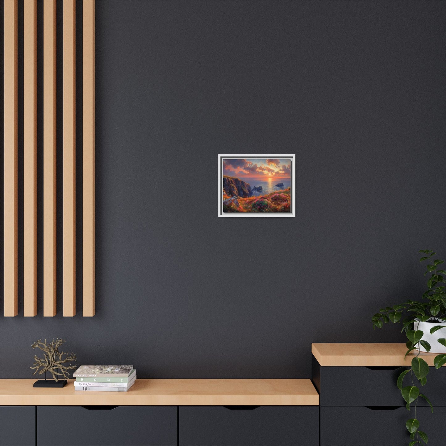 End of The Day wall art featuring a serene sunset landscape, printed on high-quality canvas to bring peaceful beauty and warmth to your home décor.