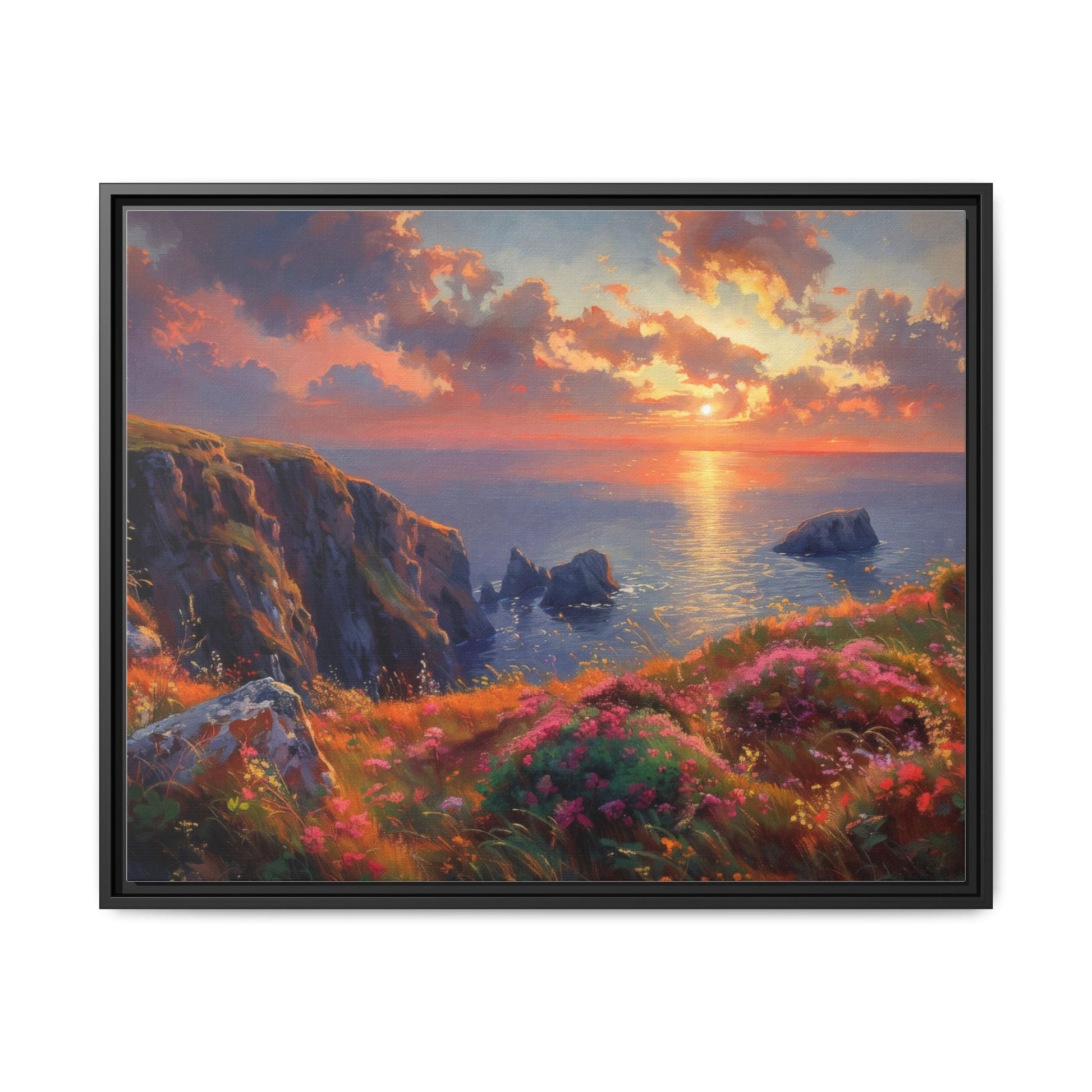 End of The Day wall art featuring a serene sunset landscape, printed on high-quality canvas to bring peaceful beauty and warmth to your home décor.