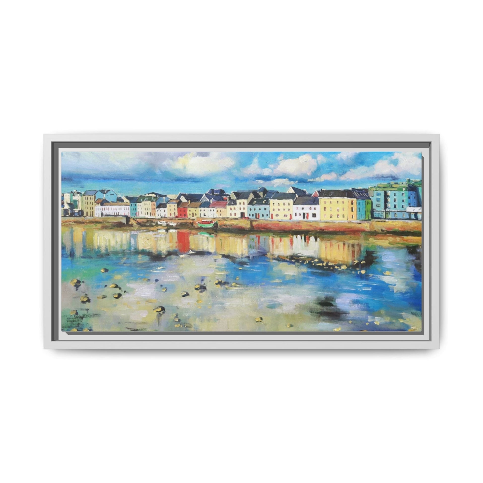 Galway Reflections wall art featuring serene Irish landscapes and water reflections, framed in premium quality wood.