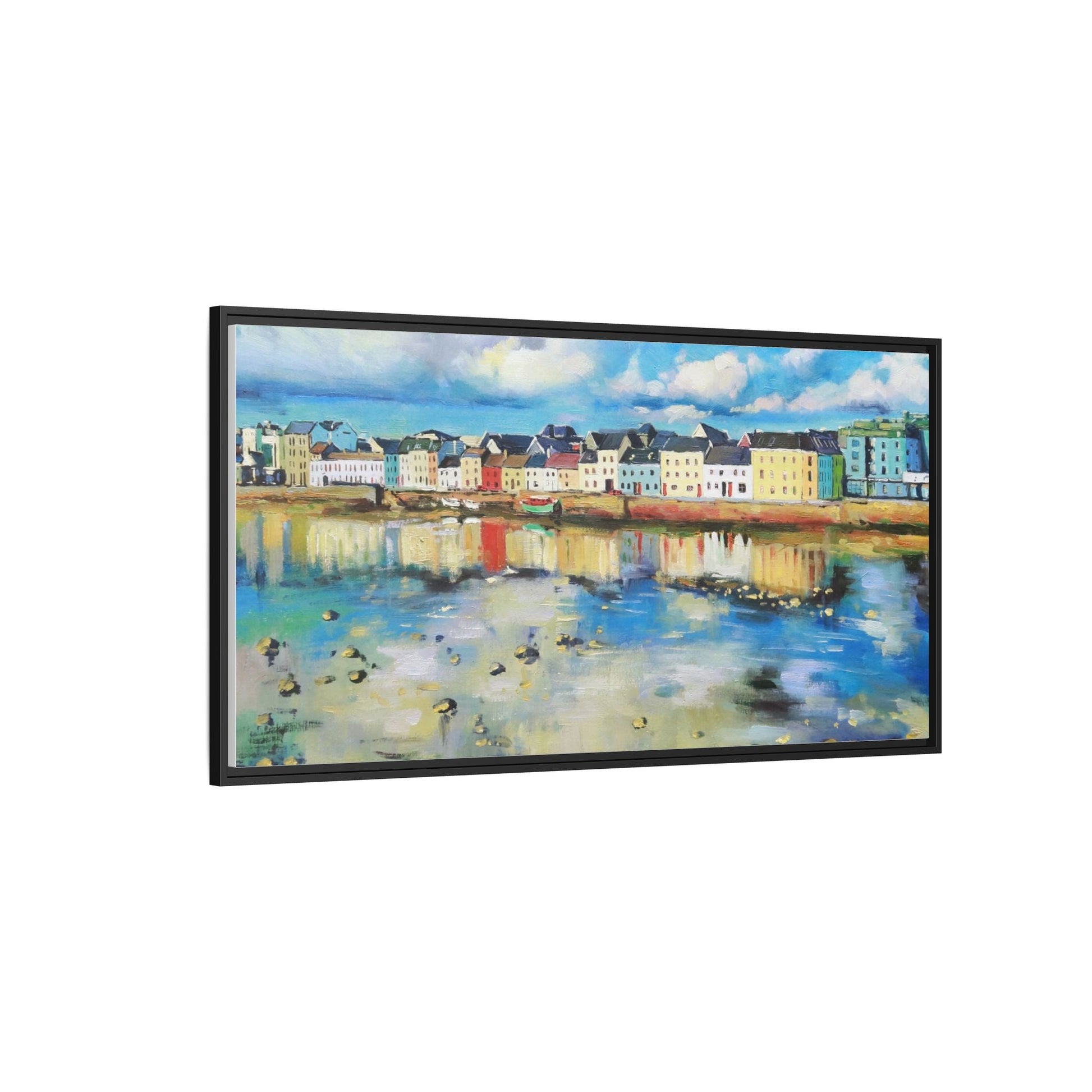 Galway Reflections wall art featuring serene Irish landscapes and water reflections, framed in premium quality wood.