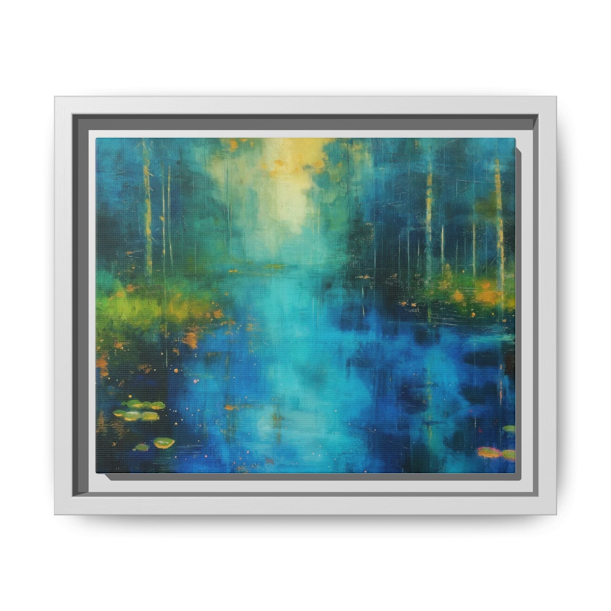 Symphony in Blue - Vibrant Abstract Canvas Print for Stylish Home Décor