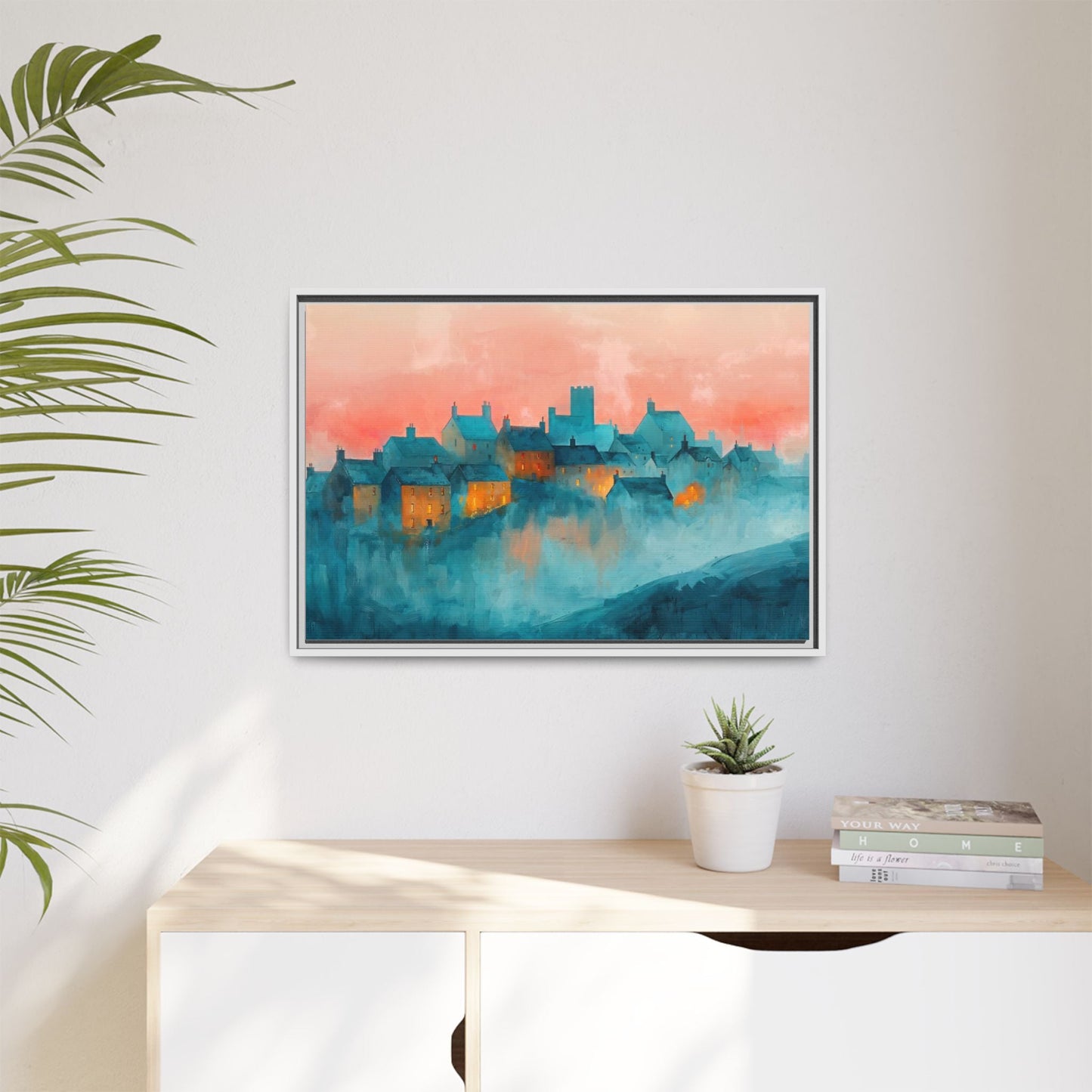 A Castle Town - Beautiful Landscape Canvas Print for all places Décor