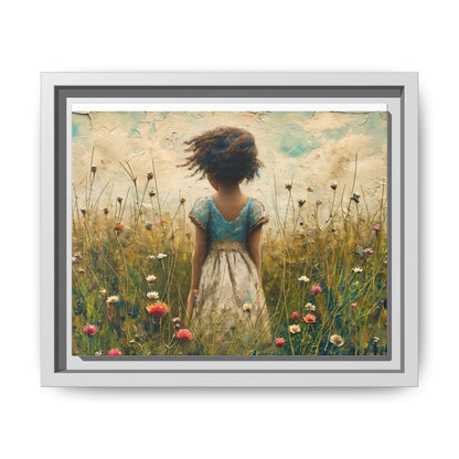 Young Girl In Flowers Wall Art - Graceful Portrait of Girl Surrounded by Flowers for Home Décor