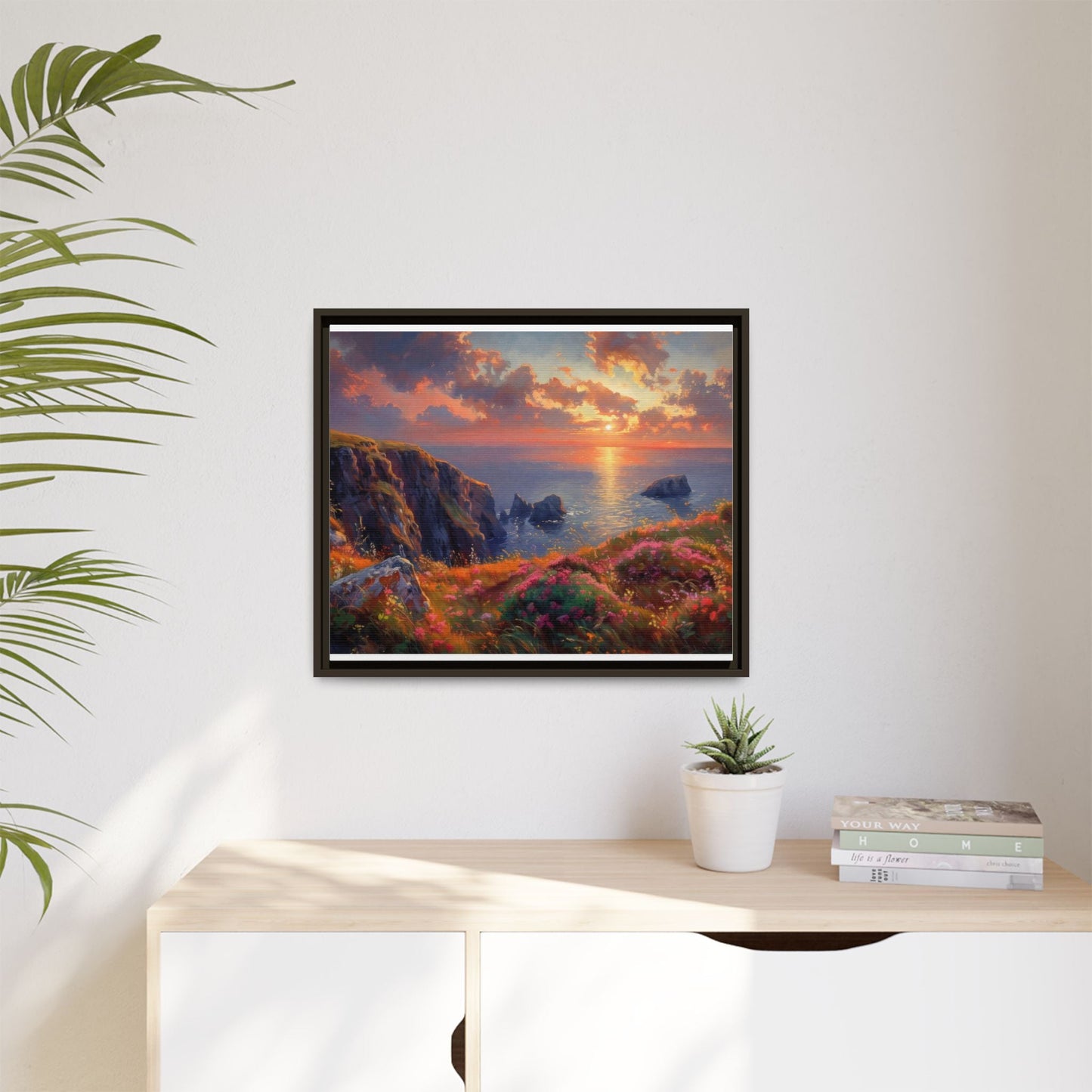 End of The Day wall art featuring a serene sunset landscape, printed on high-quality canvas to bring peaceful beauty and warmth to your home décor.