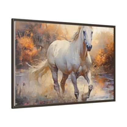 Arabian Horse – Elegant Pinewood Framed Wall Art for Timeless Décor