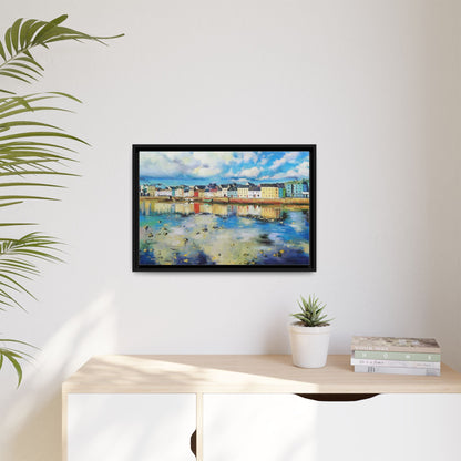 Galway Reflections wall art featuring serene Irish landscapes and water reflections, framed in premium quality wood.