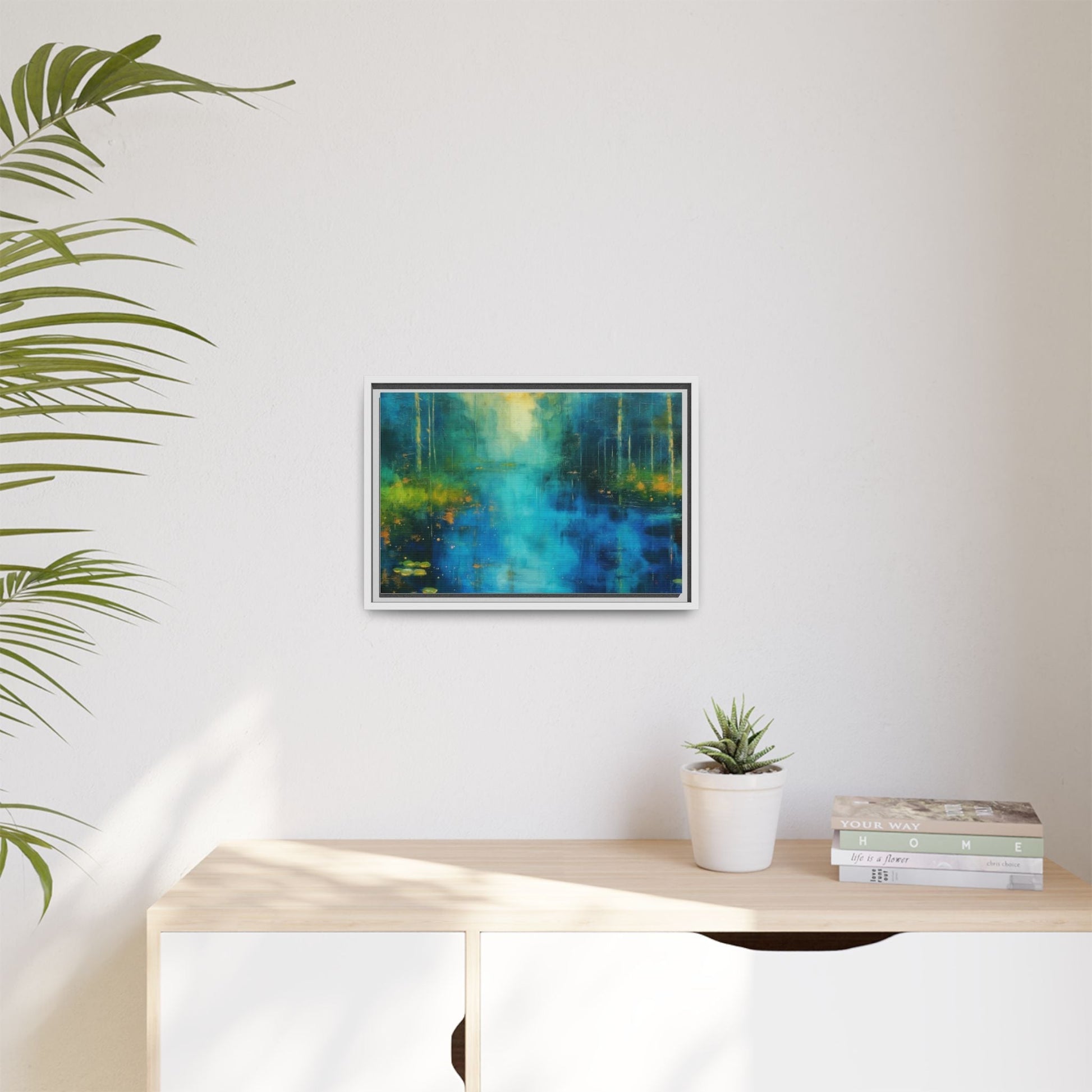 Symphony in Blue - Vibrant Abstract Canvas Print for Stylish Home Décor